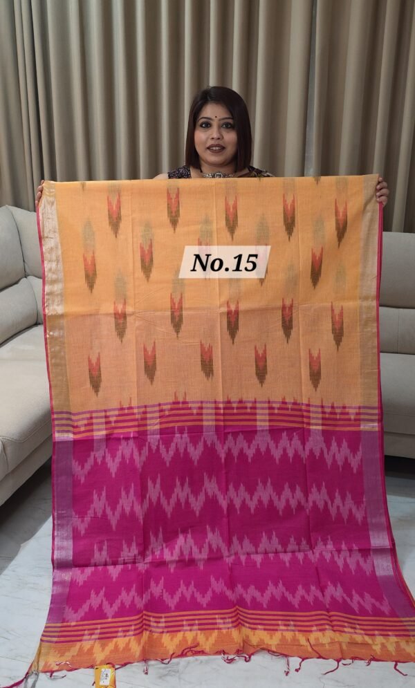 IKKAT LINEN SAREE (NO.15)