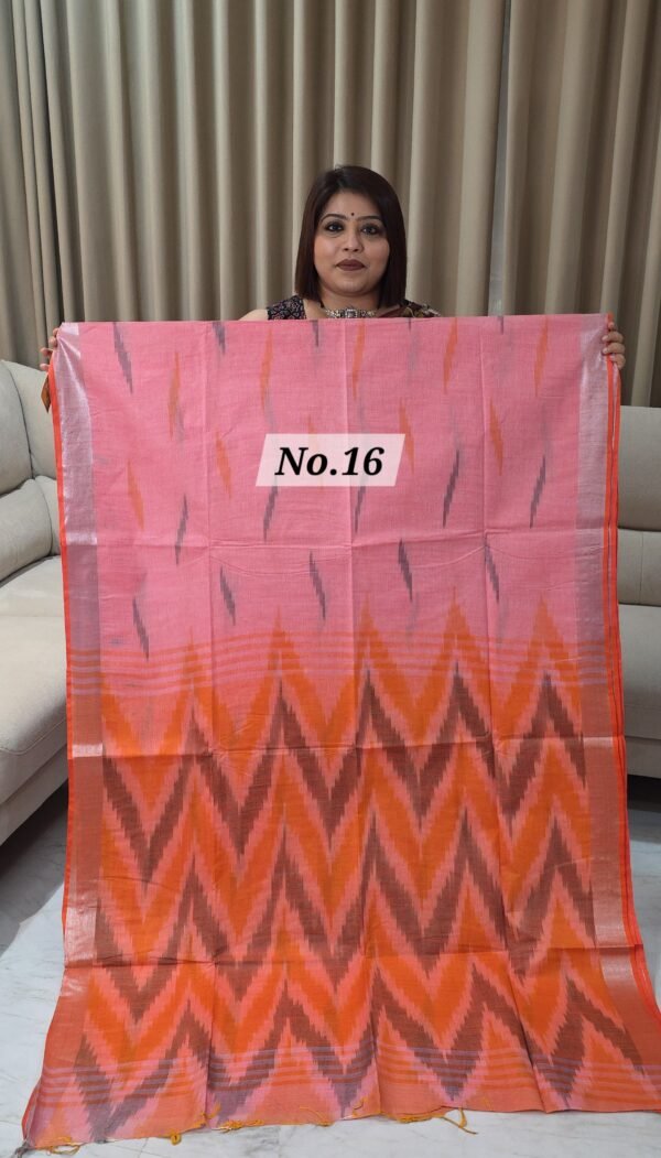 IKKAT LINEN SAREE (NO.16)