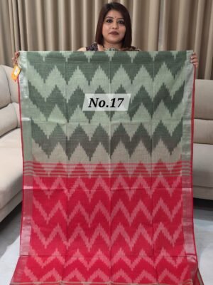 IKKAT LINEN SAREE (NO.17)