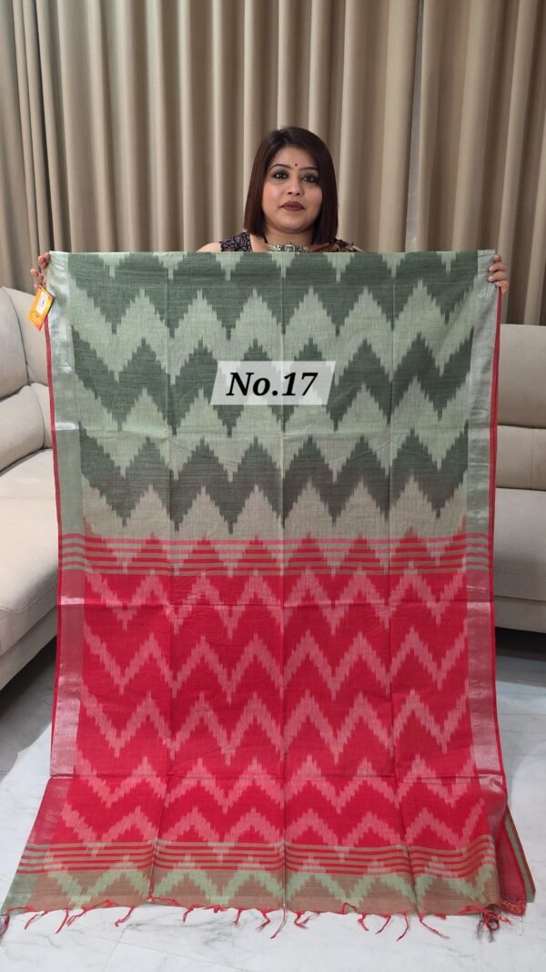 IKKAT LINEN SAREE (NO.17)