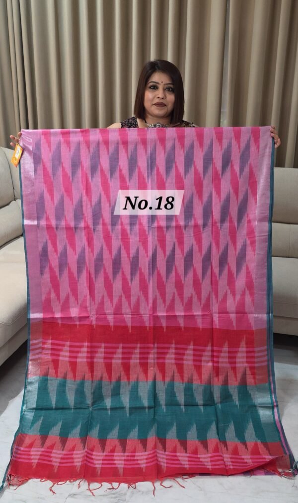 IKKAT LINEN SAREE (NO.18)