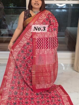 MAHESWARI BLOCK PRINT SAREE (NO.3)