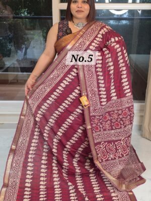 MAHESWARI BLOCK PRINT SAREE (NO.5)