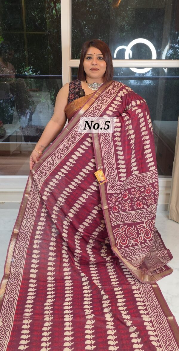 MAHESWARI BLOCK PRINT SAREE (NO.5)