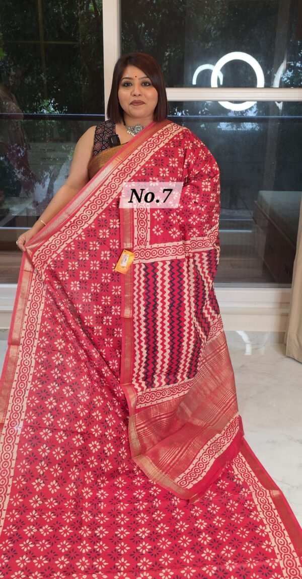 MAHESWARI BLOCK PRINT SAREE (NO.7)