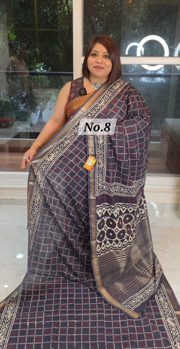 MAHESWARI BLOCK PRINT SAREE (NO.8)