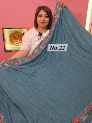 SALE-EMBROEDERIED SAREE (NO.22)