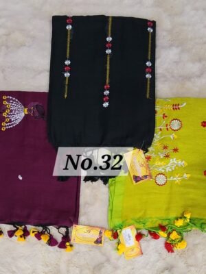 EMBROIDERIED KHADI COMBO-32
