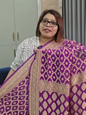 PURE CHIFFON KHADDI BANARSI SAREE (5)