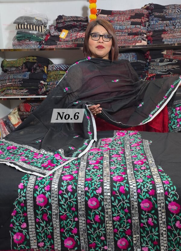 PURE KHADI PHULKARI 3PC MATERIAL (NO-6)