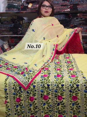 PURE KHADI PHULKARI 3PC MATERIAL (NO-10)