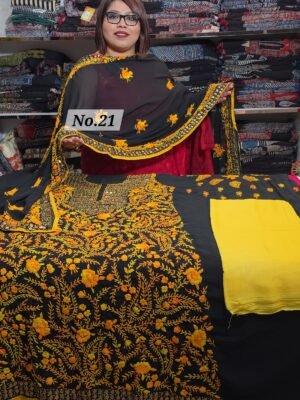 PURE GEORGETT PHULKARI 3PC MATERIAL (NO-21)