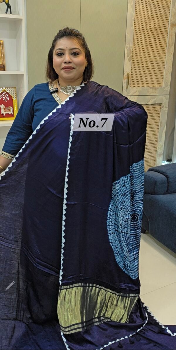 PURE GAZZI SHIBORI SAREE (NO.7)