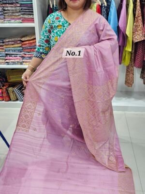 3RD APRIL 2NDLIVE – RAW SILK TUSSAR KATHIAWAR SAREE (NO.1)