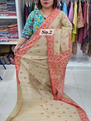 3RD APRIL 2NDLIVE – RAW SILK TUSSAR KATHIAWAR SAREE (NO.2)