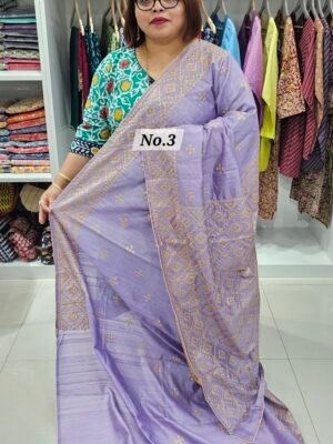 3RD APRIL 2NDLIVE – RAW SILK TUSSAR KATHIAWAR SAREE (NO.3)