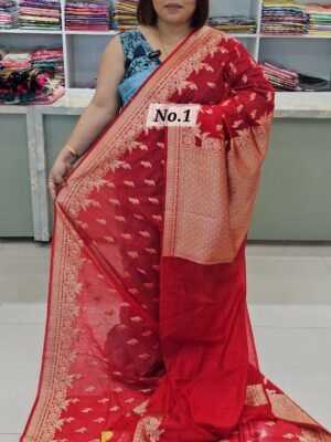 4TH APRIL 2NDLIVE – GEORGETT SILK KHADDI SAREE (NO.1)