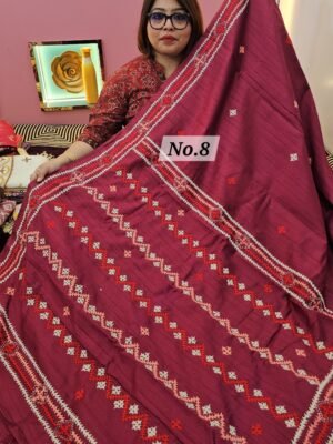 10TH APRIL LIVE – RAW SILK TUSSAR KATHIAWAR SAREE (NO.8)