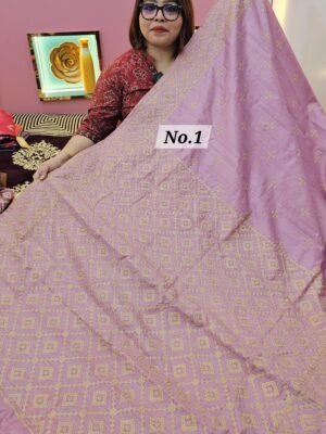 10TH APRIL LIVE – RAW SILK TUSSAR KATHIAWAR SAREE (NO.1)