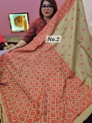 10TH APRIL LIVE – RAW SILK TUSSAR KATHIAWAR SAREE (NO.2)