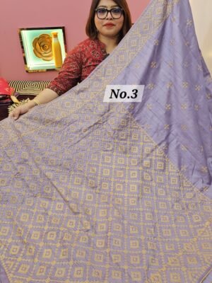 10TH APRIL LIVE – RAW SILK TUSSAR KATHIAWAR SAREE (NO.3)