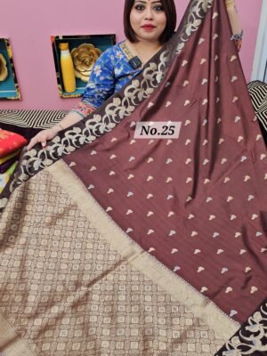 17TH APRIL 2ND LIVE - CREPE SILK BANARSI SAREE (NO.25)