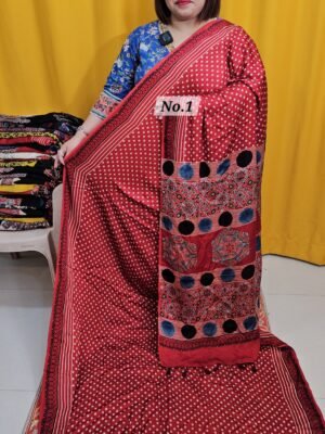 8TH APRIL 2NDLIVE – PURE AJRAKH MODAL SILK SAREE (NO.1)