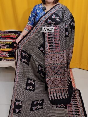 8TH APRIL 2NDLIVE – PURE AJRAKH MODAL SILK SAREE (NO.2)