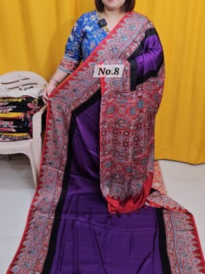 8TH APRIL 2NDLIVE – PURE AJRAKH MODAL SILK SAREE (NO.8)
