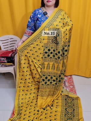 8TH APRIL 2NDLIVE – PURE AJRAKH MODAL SILK SAREE (NO.15)