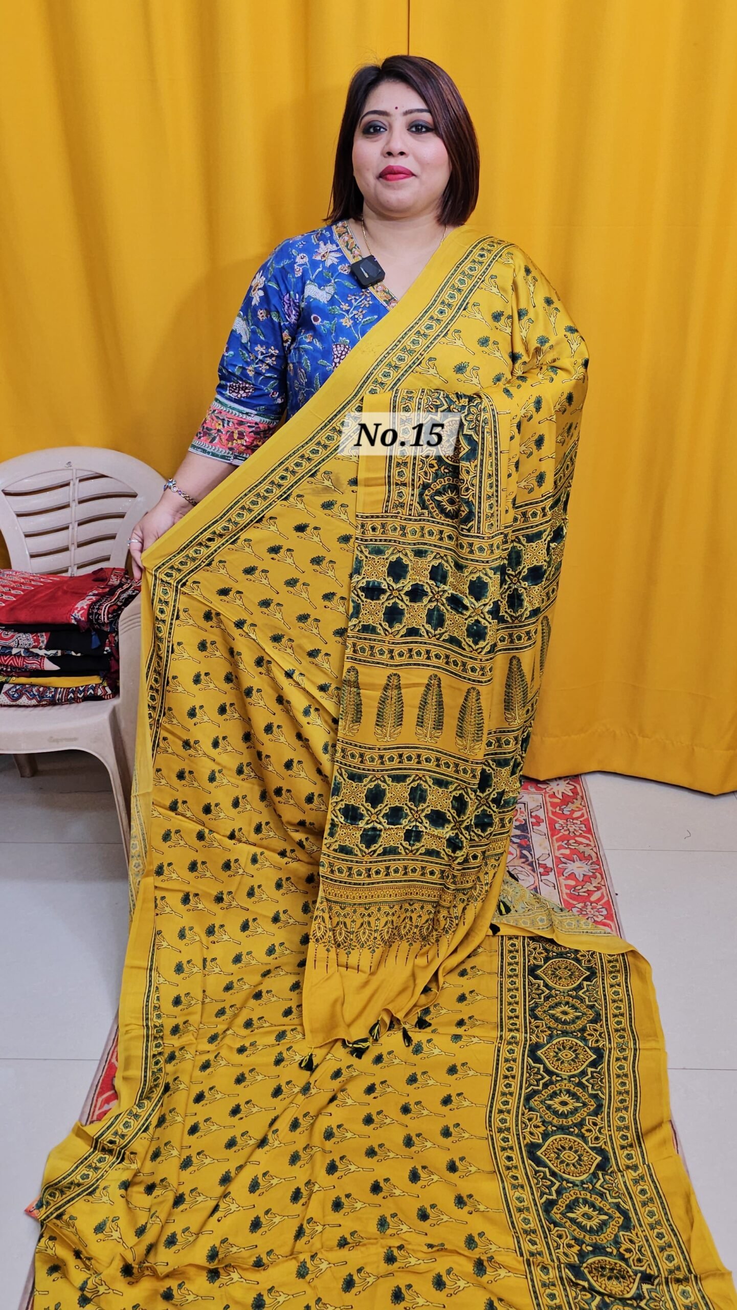 8TH APRIL 2NDLIVE – PURE AJRAKH MODAL SILK SAREE (NO.15)