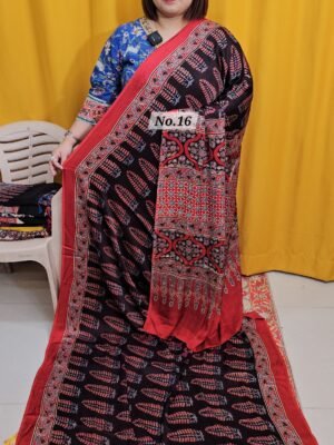 8TH APRIL 2NDLIVE – PURE AJRAKH MODAL SILK SAREE (NO.16)