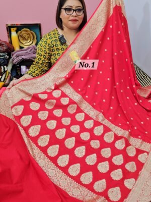 9TH APRIL LIVE – NIMZARI GEORGETT BANARSI SAREE (NO.1)