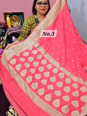 9TH APRIL LIVE – NIMZARI GEORGETT BANARSI SAREE (NO.3)