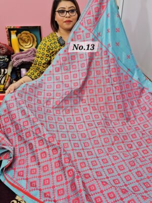 9TH APRIL LIVE – RAW SILK TUSSAR KATHIAWAR SAREE (NO.13)