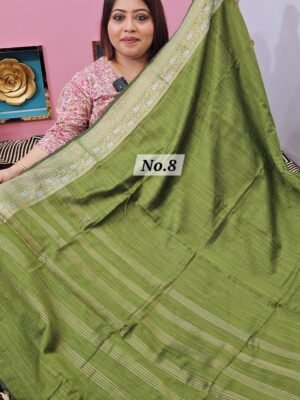 13TH APRIL LIVE - SEMI TUSSAR SOFT SAREE (NO. 8)