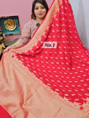 13TH APRIL LIVE - GEORGETT SILK KHADDI SAREE (NO. 1)