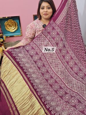 13TH APRIL LIVE - GAZZI MODAL LAGDI PATTA SAREE (NO. 5)
