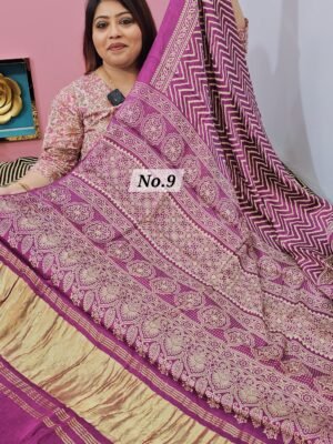 13TH APRIL LIVE - GAZZI MODAL LAGDI PATTA SAREE (NO. 9)