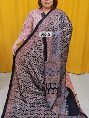 11TH APRIL LIVE - PURE AJRAKH MODAL SILK SAREE (NO.3)