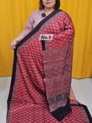 11TH APRIL LIVE - PURE AJRAKH MODAL SILK SAREE (NO.9)