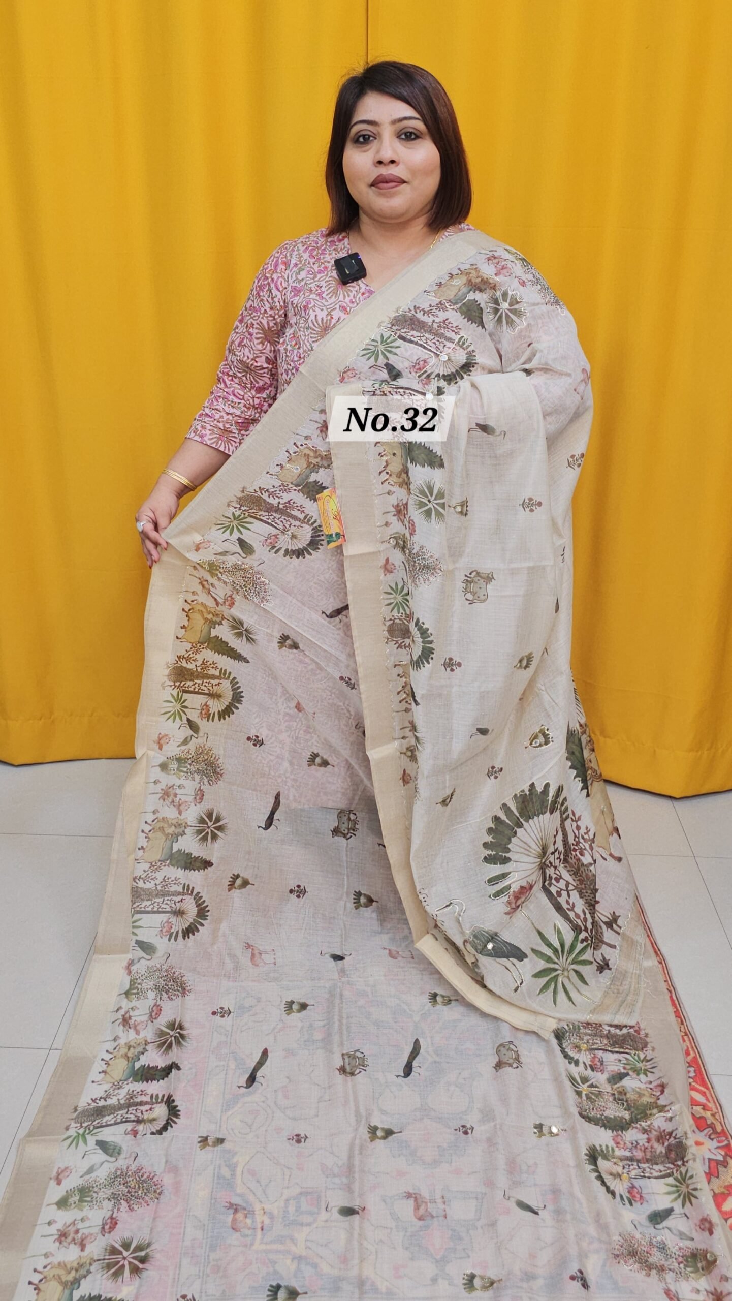 12TH APRIL LIVE - SOFT COTTON SILK DESIGNER SAREE (NO. 32)