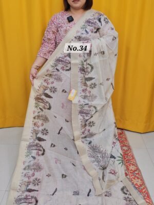 12TH APRIL LIVE - SOFT COTTON SILK DESIGNER SAREE (NO. 34)
