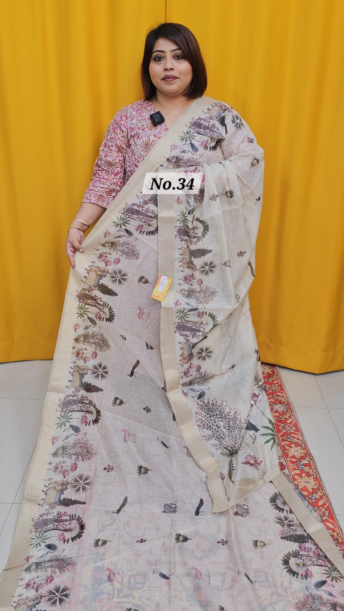 12TH APRIL LIVE - SOFT COTTON SILK DESIGNER SAREE (NO. 34)