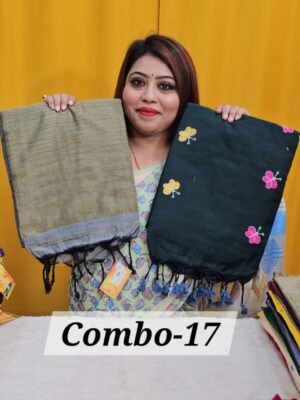 10TH APRIL LIVE - PURE BENGAL HANDLOOM SAREE (COMBO-17)