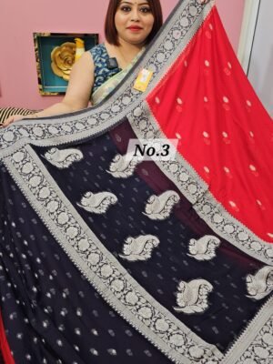 15TH APRIL LIVE - PURE CREPE KHADDI SAREE (NO.3)