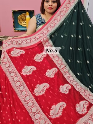 15TH APRIL LIVE - PURE CREPE KHADDI SAREE (NO.5)