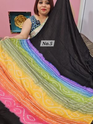 13TH APRIL 2NDLIVE - BANDHNI PALLU PURE MODAL SAREE (NO. 5)
