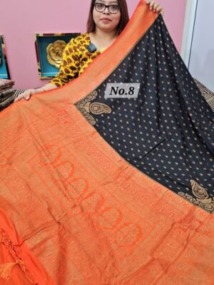 18TH APRIL LIVE - GEORGETT SILK KHADDI SAREE (NO.8)