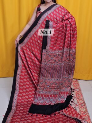 17TH APRIL 2ND LIVE - PURE AJRAKH MODAL SILK SAREE (NO.1)